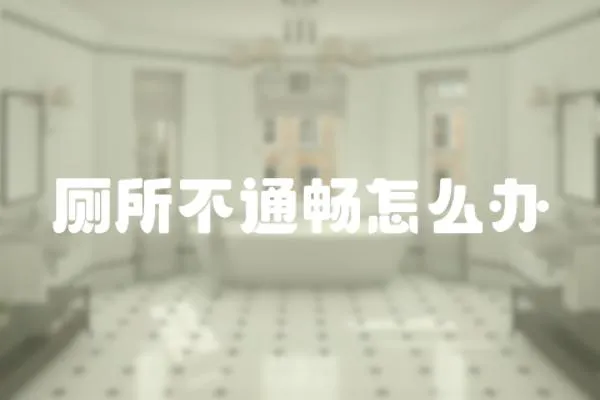 廁所不通暢怎么辦
