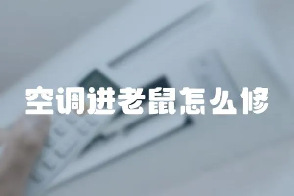 空調進老鼠怎么修