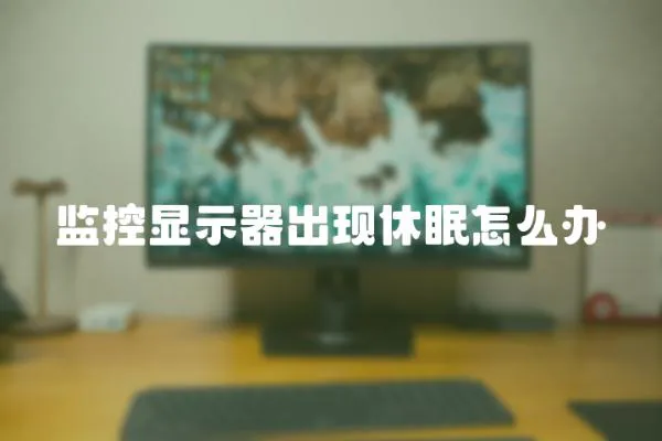 監控顯示器出現休眠怎么辦