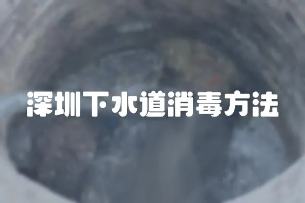 深圳下水道消毒方法