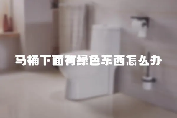 馬桶下面有綠色東西怎么辦