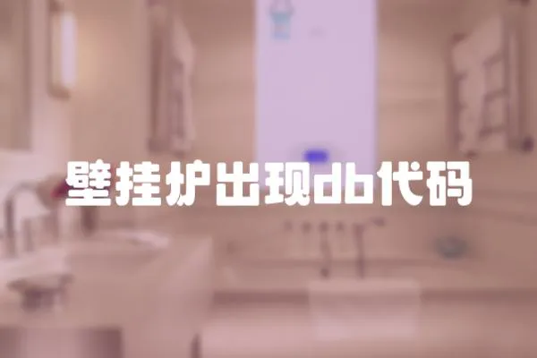 壁掛爐出現(xiàn)db代碼