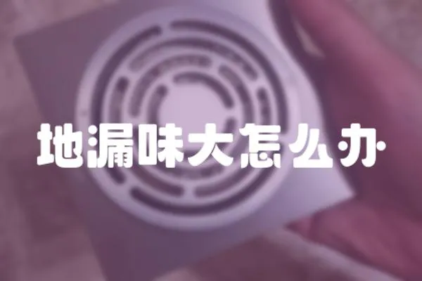 地漏味大怎么辦