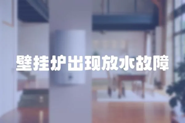 壁掛爐出現放水故障