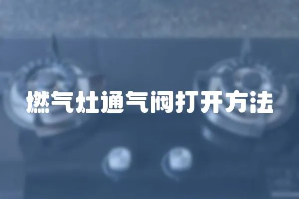 燃?xì)庠钔忾y打開方法