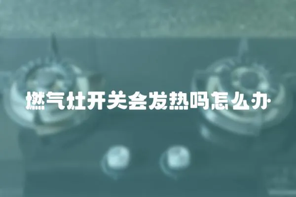 燃氣灶開關會發熱嗎怎么辦