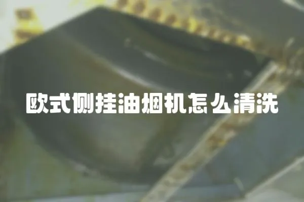 歐式側掛油煙機怎么清洗