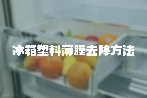 冰箱塑料薄膜去除方法