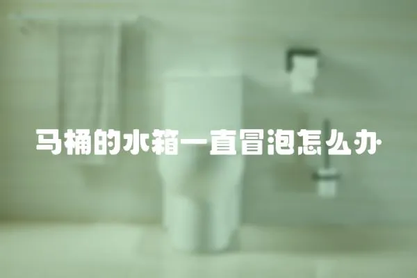 馬桶的水箱一直冒泡怎么辦