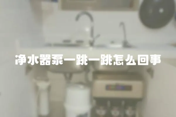 凈水器泵一跳一跳怎么回事