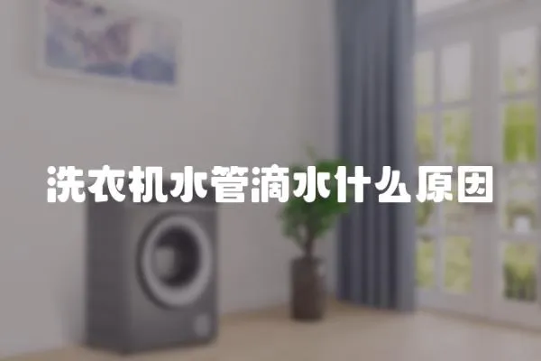 洗衣機(jī)水管滴水什么原因