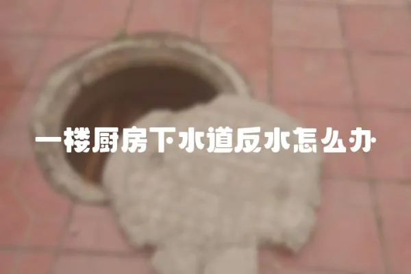 一樓廚房下水道反水怎么辦