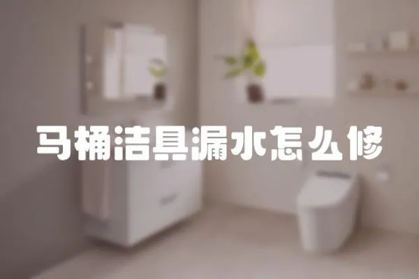 馬桶潔具漏水怎么修