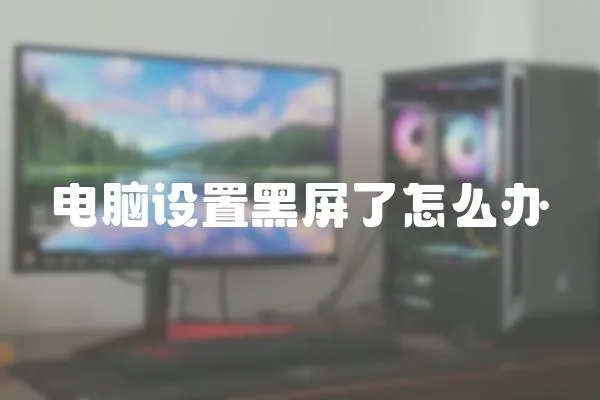 電腦設(shè)置黑屏了怎么辦