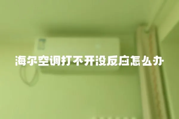 海爾空調(diào)打不開(kāi)沒(méi)反應(yīng)怎么辦