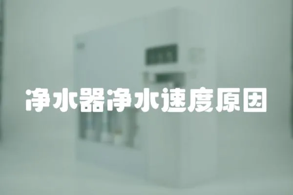 凈水器凈水速度原因