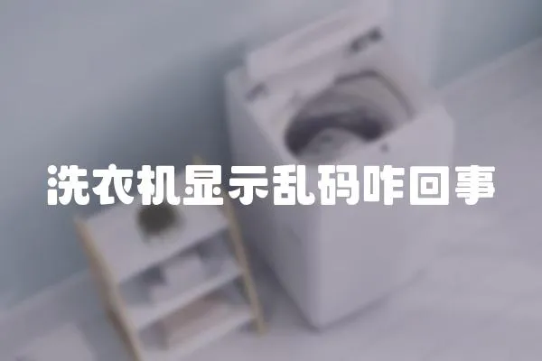 洗衣機顯示亂碼咋回事