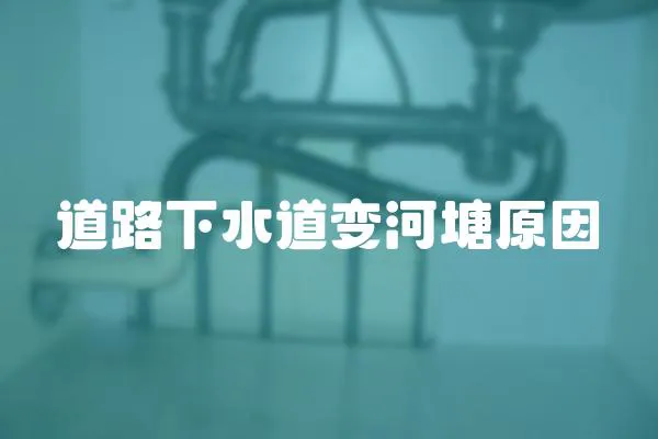 道路下水道變河塘原因