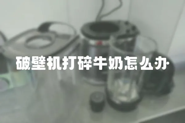 破壁機打碎牛奶怎么辦