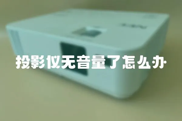 投影儀無音量了怎么辦