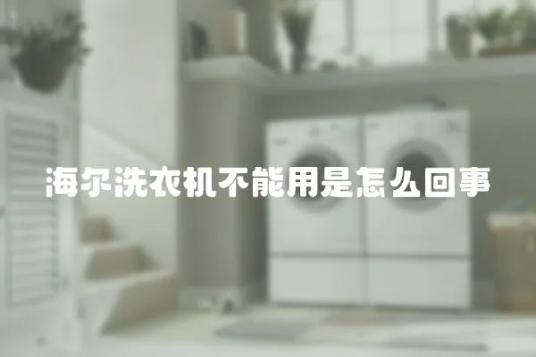 海爾洗衣機(jī)不能用是怎么回事
