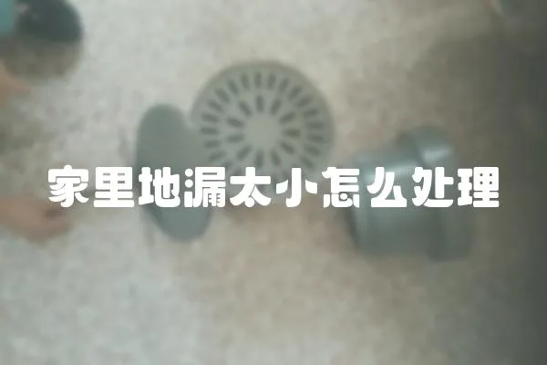 家里地漏太小怎么處理