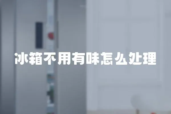 冰箱不用有味怎么處理