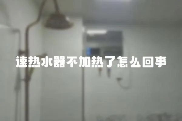 速熱水器不加熱了怎么回事