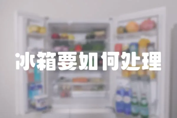 冰箱要如何處理