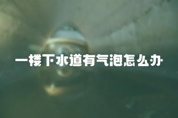 一樓下水道有氣泡怎么辦