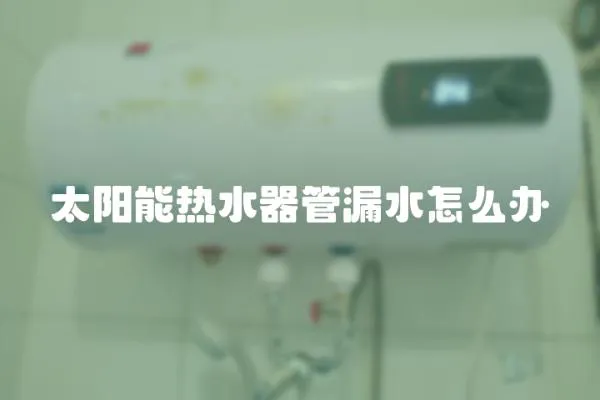 太陽能熱水器管漏水怎么辦