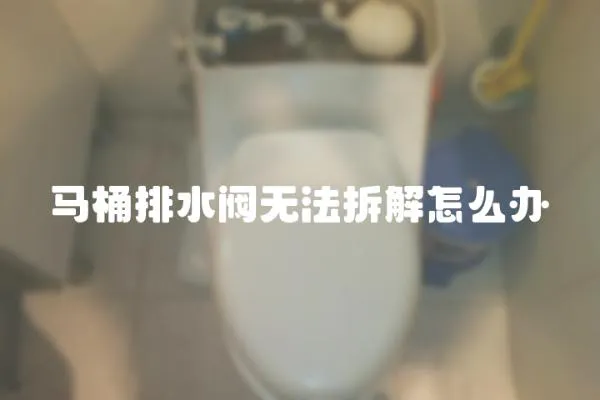 馬桶排水閥無法拆解怎么辦