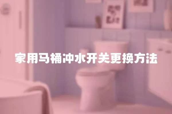 家用馬桶沖水開(kāi)關(guān)更換方法