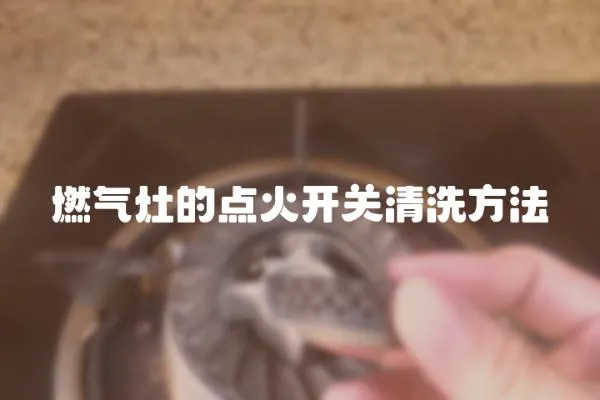 燃氣灶的點火開關清洗方法