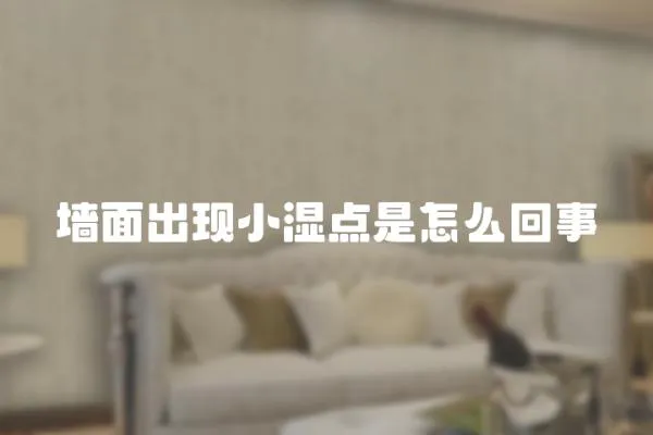 墻面出現小濕點是怎么回事