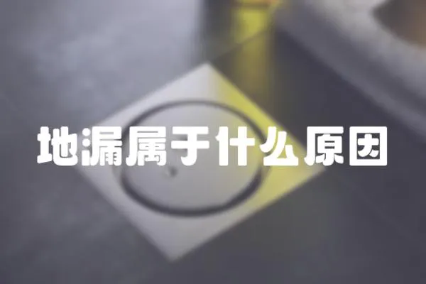 地漏屬于什么原因