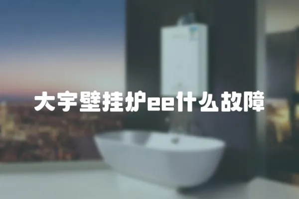 大宇壁掛爐ee什么故障