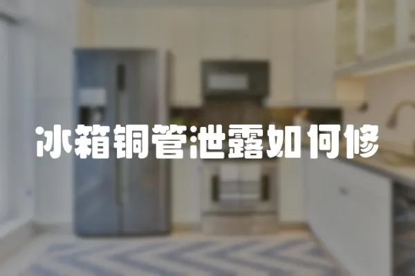 冰箱銅管泄露如何修