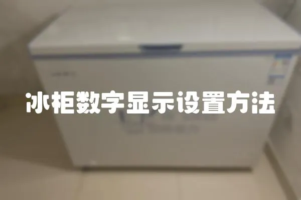 冰柜數字顯示設置方法