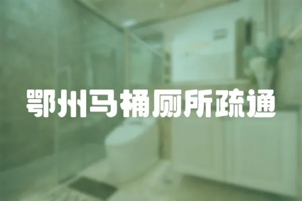 鄂州馬桶廁所疏通