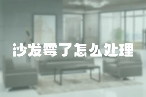 沙發霉了怎么處理