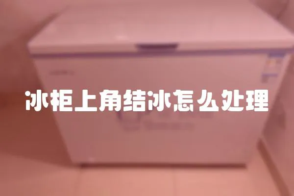 冰柜上角結(jié)冰怎么處理