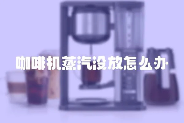 咖啡機(jī)蒸汽沒放怎么辦
