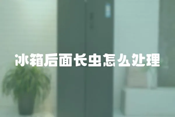 冰箱后面長蟲怎么處理