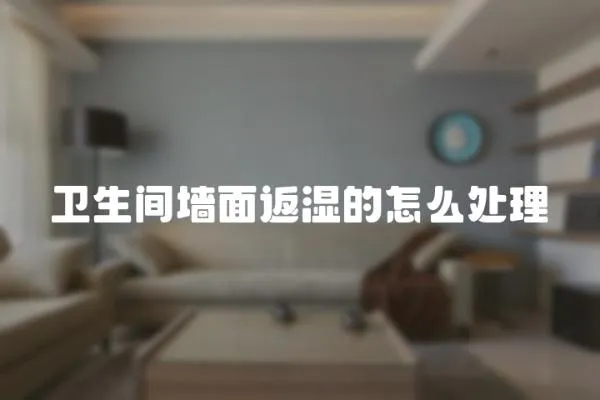 衛生間墻面返濕的怎么處理