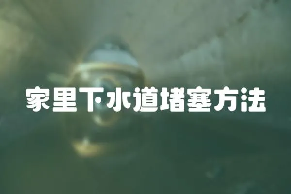 家里下水道堵塞方法