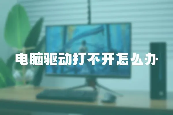 電腦驅動打不開怎么辦