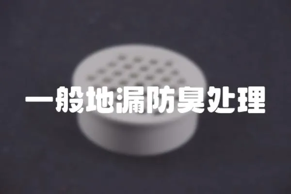 一般地漏防臭處理