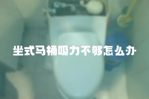 坐式馬桶吸力不夠怎么辦