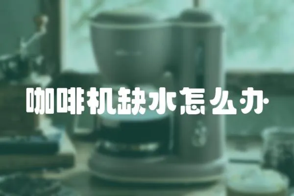咖啡機缺水怎么辦